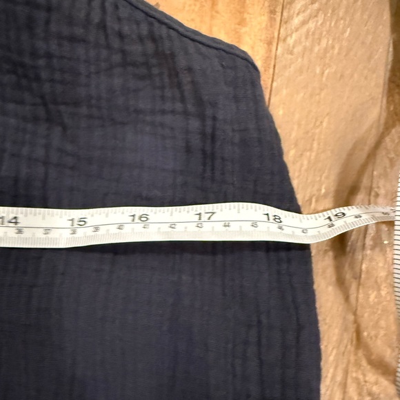 Ee:Some Navy Cotton Gauze Tiered Mini Dress Boho Spaghetti Strap Size S - Picture 6 of 7